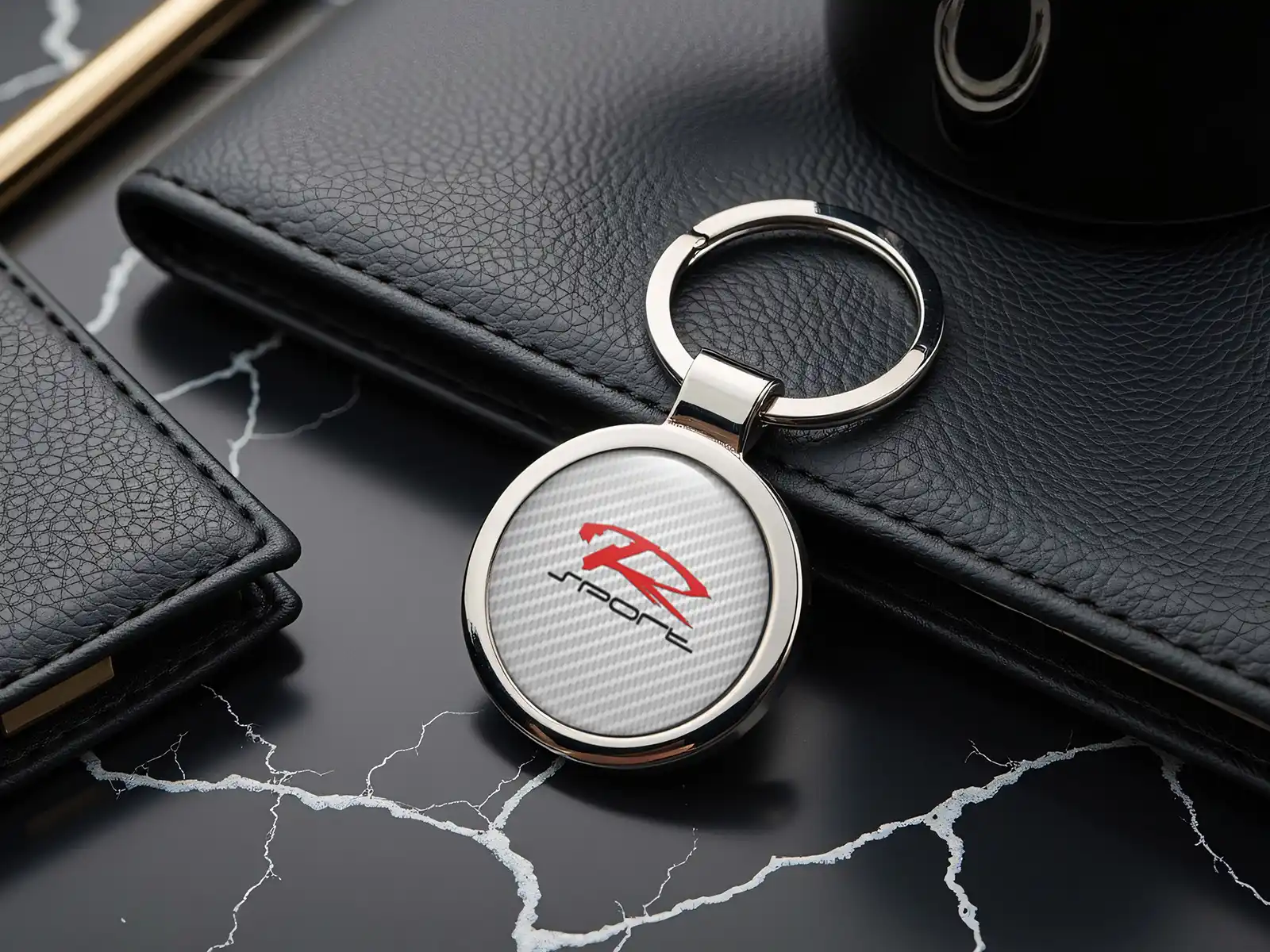 Cute Keychains Metallic Minimal Design